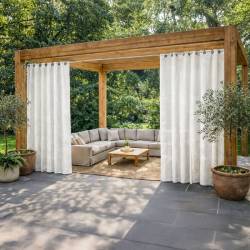 Buitengordijn Arctic White