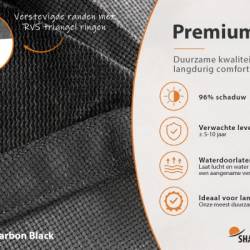 Schaduwdoek DuoColor Carbon Black - Shadow Comfort